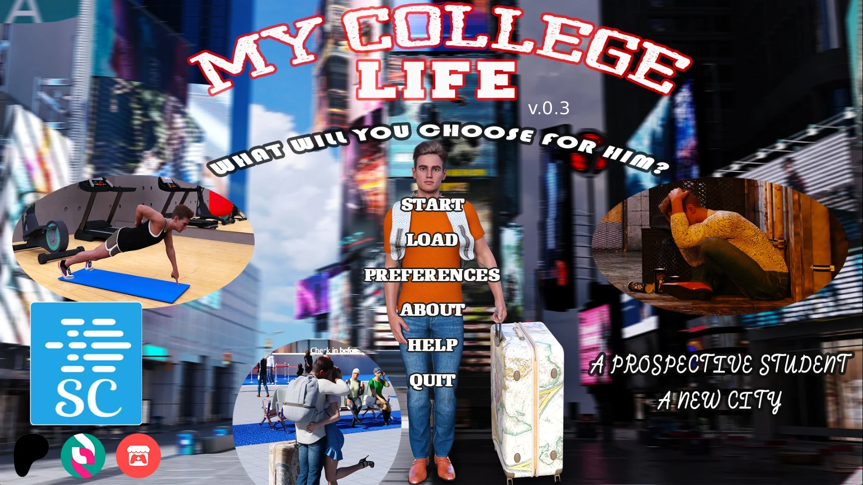 My College Life – Chapter 1 – Version 0.4.1 (Dating Sim)